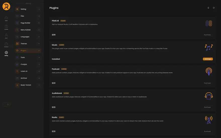 Formats interface